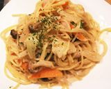 でんせつの冬野菜の味噌クリームパスタ作り方4写真