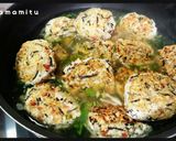 １月７日☆七草餡かけ豆腐ハンバーグ♪作り方3写真