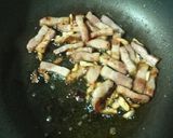 ベーコンと茄子の簡単！トマトソースパスタ作り方3写真