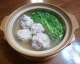鶏団子と豆苗のお鍋♪作り方4写真
