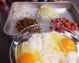 塩魚汁で仕上げるいぶりがっこチャーハン作り方2写真