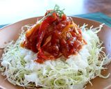 電子レンジでハンバーグライス作り方6写真
