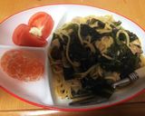 ヘルシー意外な美味しいさなワカメパスタ作り方7写真