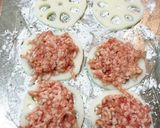 辛子醤油をつけてね♡れんこんの挟み揚げ♡作り方2写真