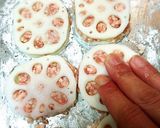 辛子醤油をつけてね♡れんこんの挟み揚げ♡作り方3写真