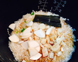 ＊七草と帆立の炊き込みごはん＊作り方1写真
