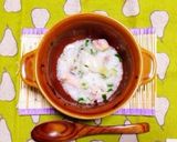 参鶏湯風粥作り方4写真