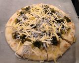 絶品！野沢菜としらすの和風ピザ作り方2写真