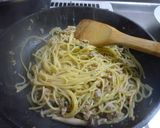 簡単！ゴマとひき肉とキノコのパスタ作り方8写真
