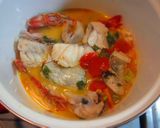 簡単海鮮トマトスープ トマト缶不要作り方7写真