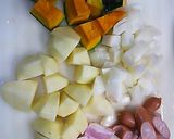《じゃがいも＊カボチャのチーズ焼き》作り方1写真