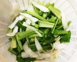 青菜のペペロンチーノ作り方1写真