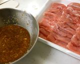 豚丼+しょうが、野菜などなど。作り方1写真
