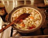 揚げもちと根菜のお鍋作り方2写真