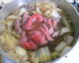 簡単♪ 白菜 牛肉 長ネギの 煮物！作り方4写真