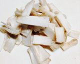 お弁当のプチおかず♡椎茸の軸の甘辛炒め作り方1写真