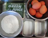 ケールと米粉のグリーンシフォン作り方1写真