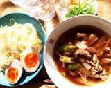 【簡単】一人ランチや休日ランチ豚肉つけ麺作り方9写真