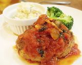 ふわふわ♡煮込みトマトハンバーグ✨作り方8写真