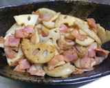 簡単！れんこんとベーコンのバター醤油炒め作り方5写真
