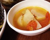 1歳児食_蕪の葉と塩昆布のスパゲッティ作り方7写真