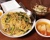 1歳児食_蕪の葉と塩昆布のスパゲッティ作り方8写真