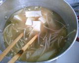 豆腐 ピーマン えのきの 味噌スープ！作り方5写真