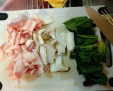 豚肉とほうれん草の炒め物作り方1写真