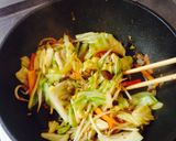 ピリ辛☆ひき肉とキャベツ丼作り方3写真