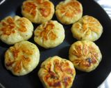 HBのパン生地で簡単美味しい焼きニラまん作り方8写真