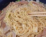和風豆乳クリームパスタ（豆苗入り）作り方12写真