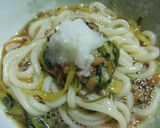 茹でたてうどん★野沢菜納豆(きりざい)★作り方3写真