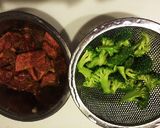 牛肉とブロッコリーのガッツリ飯作り方1写真