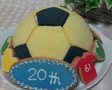 ☆♪サッカーボール型ドームケーキ♪☆作り方13写真