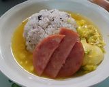 超シンプル♪落とし卵と葱のスープカレー作り方3写真