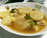 圧力鍋で簡単 大根じゃがいも鶏ももの煮付作り方5写真