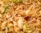豆腐もやし入り！もつ鍋風とろ〜り焼きそば作り方5写真
