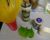 なめ茸と青じその和風パスタ作り方1写真
