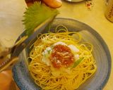 なめ茸と青じその和風パスタ作り方4写真