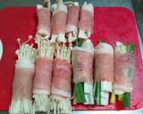 ぽん酢だけ♪豚巻き野菜作り方1写真