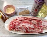 シェフ直伝美味・牛豚バラスライスの甘辛煮作り方1写真