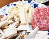 きのこでチャプチェ。焼き肉のたれで作り方1写真