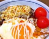 冷凍ハンバーグでロコモコ丼作り方2写真
