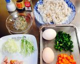 野菜たっぷり五目炒飯作り方1写真