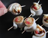 お弁当に＊紅生姜のちくわ巻き～たこ焼き風作り方4写真