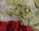 ひとりまるごと1個の卵◆白菜と卵の味噌汁作り方1写真