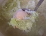 ひとりまるごと1個の卵◆白菜と卵の味噌汁作り方3写真