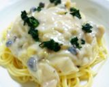 銀だら西京漬け入りクリームパスタ作り方4写真