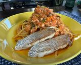 ひと手間かけた真鯛のトマトクリームパスタ作り方8写真