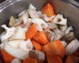ピンクなると主役根菜煮(^_^)v作り方1写真